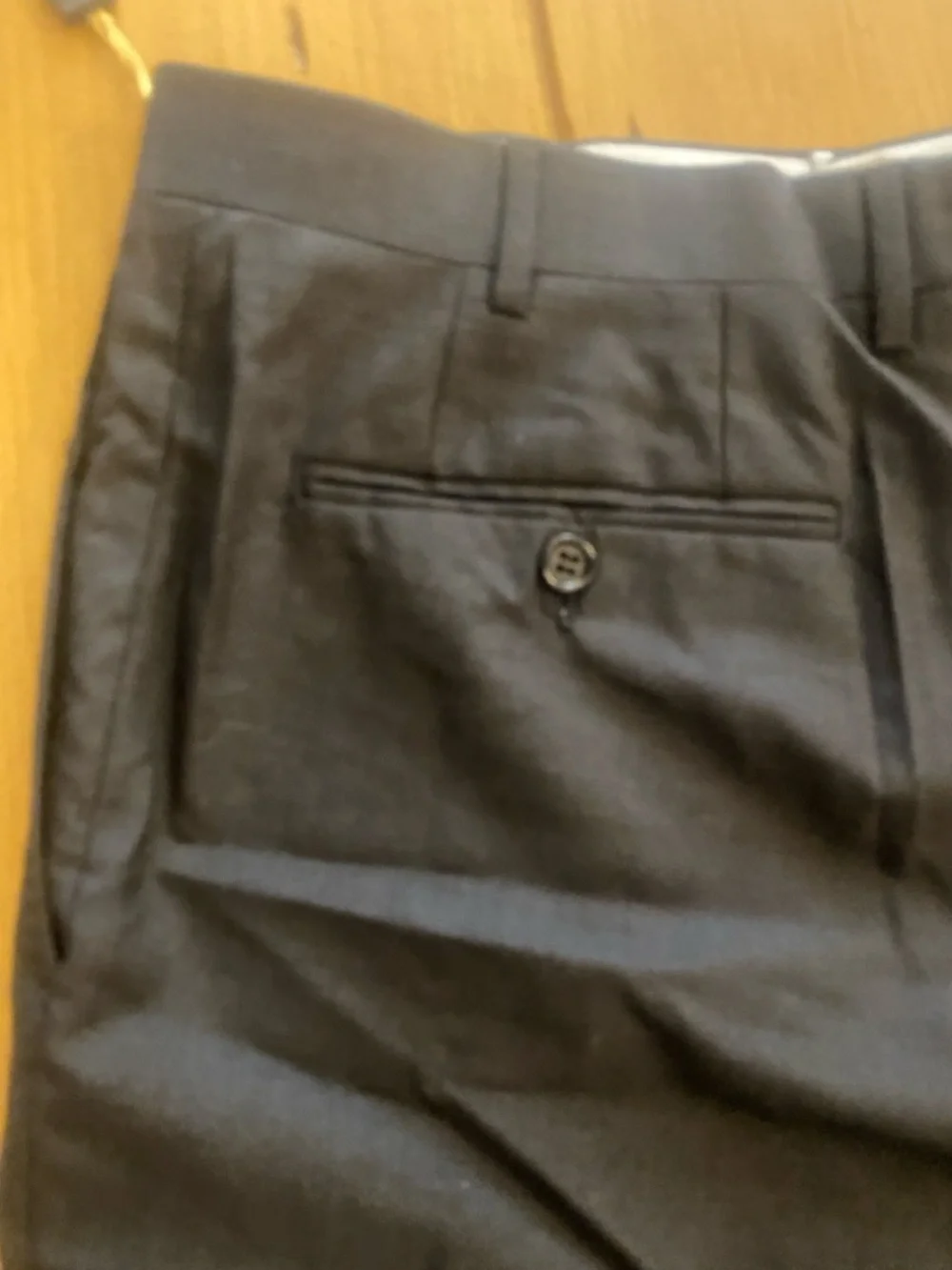Canali Men's Black Wool Trouser Pants NEW size 36 not hemmed